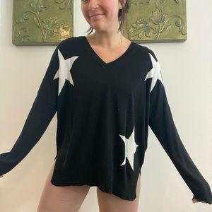 Black and White Star Sweater